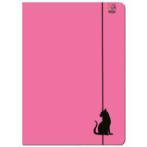 Opakowanie Paczka Teczka A4 z gumką Kot różowy 5 sztuk