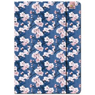 Opakowanie Paczka Teczka A4 z gumką Kwiat wiśni  5 sztuk