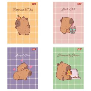 Opakowanie Paczka Zeszyt A5 32k.krata okładka laminowana Capybara Mood mix 15 sztuk