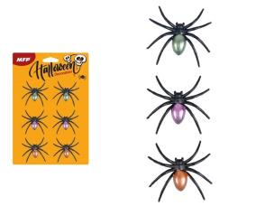 Opakowanie Pająk plastikowy metalizowany 6,5cm 6szt