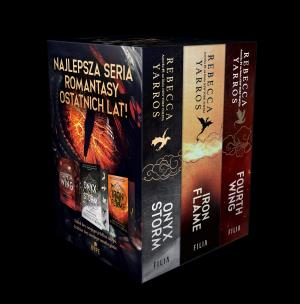Okładka książki Pakiet: Fourth Wing. Czwarte Skrzydło. Edycja specjalna / Iron Flame. Żelazny płomień / Onyx Storm. Onyksowa burza