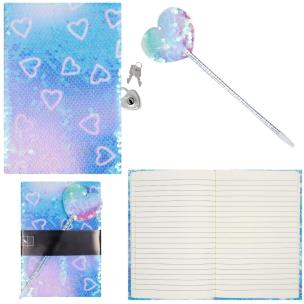 Pamiętnik cekiny serca z długopisem. Wydawca: Trifox. Multiszop.pl Opakowanie Pamiętnik cekiny serca z długopisem