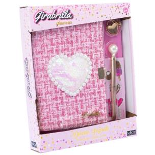 Opakowanie Pamiętnik Girabrilla tweedowy brokat serduszkie