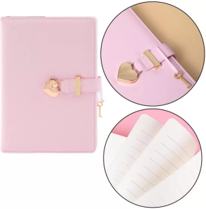 Pamiętnik na kłódkę Serce różowy. Wydawca: Leantoys. Multiszop.pl Opakowanie Pamiętnik na kłódkę Serce różowy