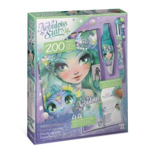 Opakowanie Pamiętnik na kłódkę - z wielokolorowym długopisem i aplikatorem wzorów Marinia  Nebulous Stars