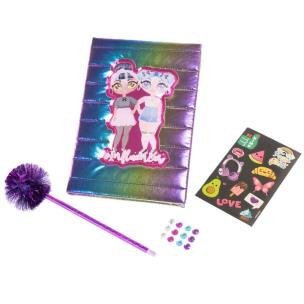 Opakowanie Pamiętnik z długopisem pomponem multikolor