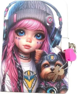 Opakowanie Pamiętnik z kłódką A6/64K gładki Dziewczynka z yor