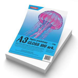 Opakowanie Papier A3 powlekany kredowany gloss 100 ark.350g