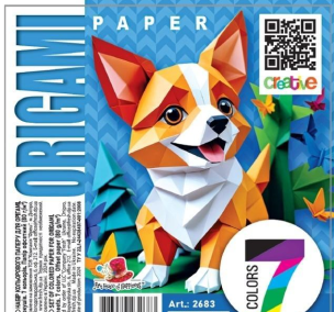 Opakowanie Papier do origami 120x120 35 arkuszy 80g/m2 Pies