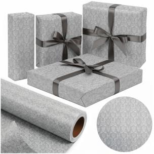 Opakowanie Papier Grey/Silver Damask X-Strong 57cmx25m