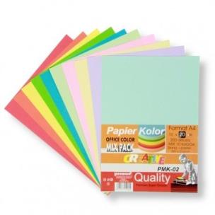 Opakowanie Papier kolorowy A4 pastel i standard 10x20 arkuszy