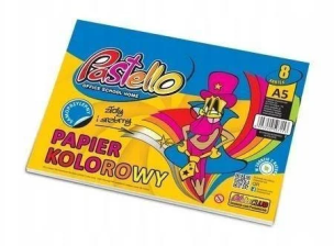 Opakowanie Papier kolorowy A5 samoprzylepny 8 kartek błyszczący