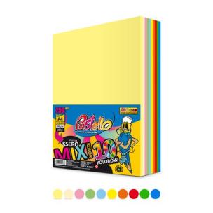 Papier ksero A4 160g 10 kolorów 250 arkuszy. Wydawca: Alfa Pastello. Multiszop.pl Opakowanie Papier ksero A4 160g 10 kolorów 250 arkuszy