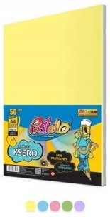 Papier ksero A4 160g 5 kolorów 50 arkuszy pastel. Wydawca: Alfa Pastello. Multiszop.pl Opakowanie Papier ksero A4 160g 5 kolorów 50 arkuszy pastel