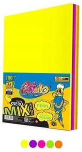 Papier ksero A4 75g 5 kolorów 200 arkuszy neon. Wydawca: Alfa Pastello. Multiszop.pl Opakowanie Papier ksero A4 75g 5 kolorów 200 arkuszy neon