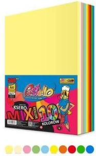 Papier ksero A4 80g 10 kolorów 500 arkuszy. Wydawca: Alfa Pastello. Multiszop.pl Opakowanie Papier ksero A4 80g 10 kolorów 500 arkuszy