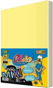 Papier ksero A4 80g 5 kolorów 200 arkuszy pastel. Wydawca: Alfa Pastello. Multiszop.pl Opakowanie Papier ksero A4 80g 5 kolorów 200 arkuszy pastel