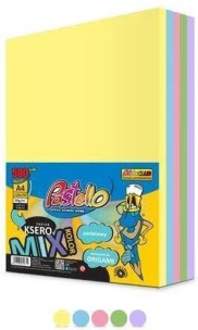 Papier ksero A4 80g 5 kolorów 500 arkuszy pastel. Wydawca: Alfa Pastello. Multiszop.pl Opakowanie Papier ksero A4 80g 5 kolorów 500 arkuszy pastel