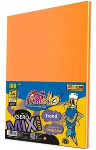 Papier ksero A4 80g 5 kolorów pomarań 100 arkuszy. Wydawca: Alfa Pastello. Multiszop.pl Opakowanie Papier ksero A4 80g 5 kolorów pomarań 100 arkuszy