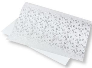 Opakowanie Papier ozdobny - srebrne liście 40x60cm 5ar