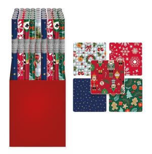 Opakowanie Papier prezentowy Christmas 200x70cm mix (50szt)