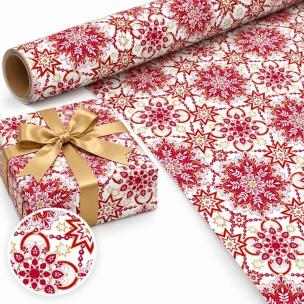 Opakowanie Papier święta Czerwone rozety X-Strong 38cmx20m