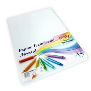 Opakowanie Papier techniczny brystol A3 biały 100 arkuszy