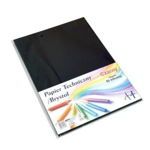 Opakowanie Papier techniczny brystol A4 czarny 50 arkuszy