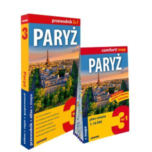 Paryż 3w1: przewodnik + atlas + mapa. Autor: Kiełczewska-Konopka Marta. Multiszop.pl Okładka książki Paryż 3w1: przewodnik + atlas + mapa