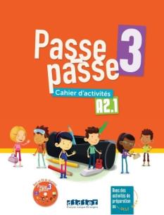Passe-Passe 3 ćwiczenia A2.1 + CD. Autor:   Praca zbiorowa. Multiszop.pl Okładka książki Passe-Passe 3 ćwiczenia A2.1 + CD