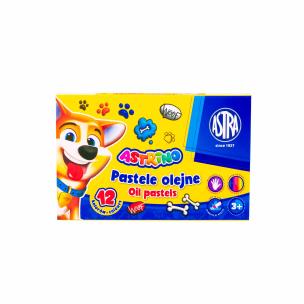 Pastele olejne Astrino 12 kolorów. Wydawca: ASTRA art-pap. Multiszop.pl Opakowanie Pastele olejne Astrino 12 kolorów