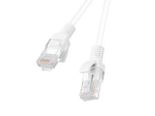 Okładka książki Patchcord UTP Lanberg PCU5-10CC-1500-W (RJ45 - RJ45 ; 15m; UTP; kat. 5e; kolor biały)