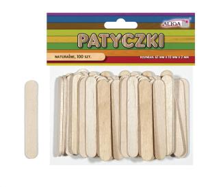 Opakowanie Patyczki bezbarwne 65x10x2mm 100szt