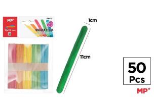 Opakowanie Patyczki drewniane 5 kolorów 50szt