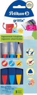Pędzle Griffix 3 rozmiary. Wydawca: Pelikan. Multiszop.pl Opakowanie Pędzle Griffix 3 rozmiary