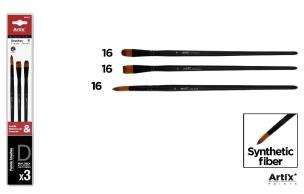 Opakowanie Pędzle syntetyczne 3szt