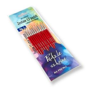 Opakowanie Pędzle szkolne z włosia naturalnego nr 1 12szt