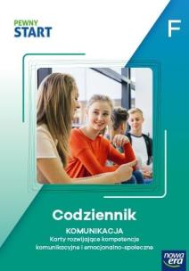 Pewny start. Poziom F. Codziennik. Komunikacja. Autor:   Praca zbiorowa. Multiszop.pl Okładka książki Pewny start. Poziom F. Codziennik. Komunikacja
