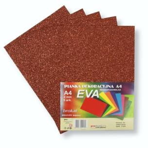 Opakowanie Pianka brokatowa A4 Eva brąz biodegradowalna 5szt