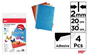 Opakowanie Pianka dekoracyjna brokat 20x30cm 4 kolorów