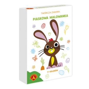 Piaskowe malowanki Wielkanocny Zajączek. Wydawca: ALEXANDER GRY. Multiszop.pl Opakowanie Piaskowe malowanki Wielkanocny Zajączek
