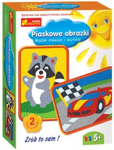 Opakowanie Piaskowe obrazki - Szop pracz i autko
