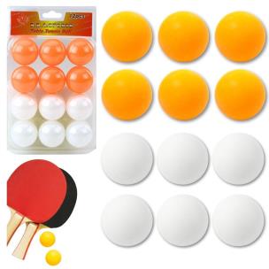 Piłeczki do ping ponga białe pomarańczowe 12szt. Wydawca: Leantoys. Multiszop.pl Opakowanie Piłeczki do ping ponga białe pomarańczowe 12szt