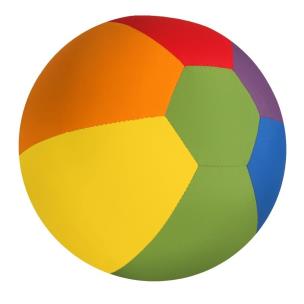 Opakowanie Piłka balonowa tęczowa 30cm