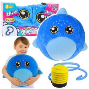 Opakowanie Piłka do skakania rekin niebieski + pompka 50cm