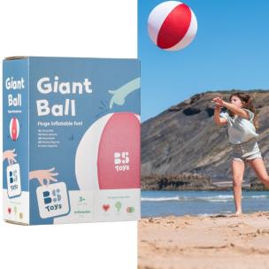 Opakowanie Piłka XXL dmuchana biało-czerwona 50cm