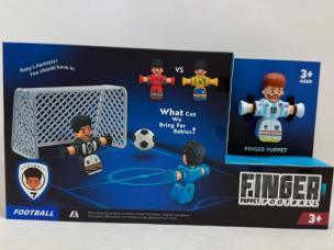 Opakowanie Piłkarze x2 + piłka x2 + bramka color box