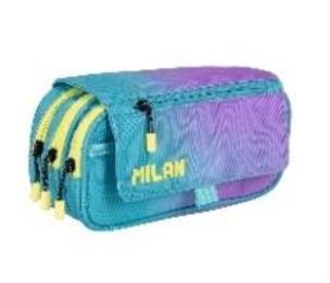 Opakowanie Piórnik 3 komorowy z klapką turkusowy