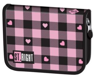 Opakowanie Piórnik dwuklapkowy bez wyposażenia Pink Checkered