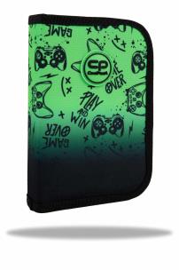 Opakowanie Piórnik jednoklapkowy bez wyposażenia Coolpack Clipper Game Over Gradient Green